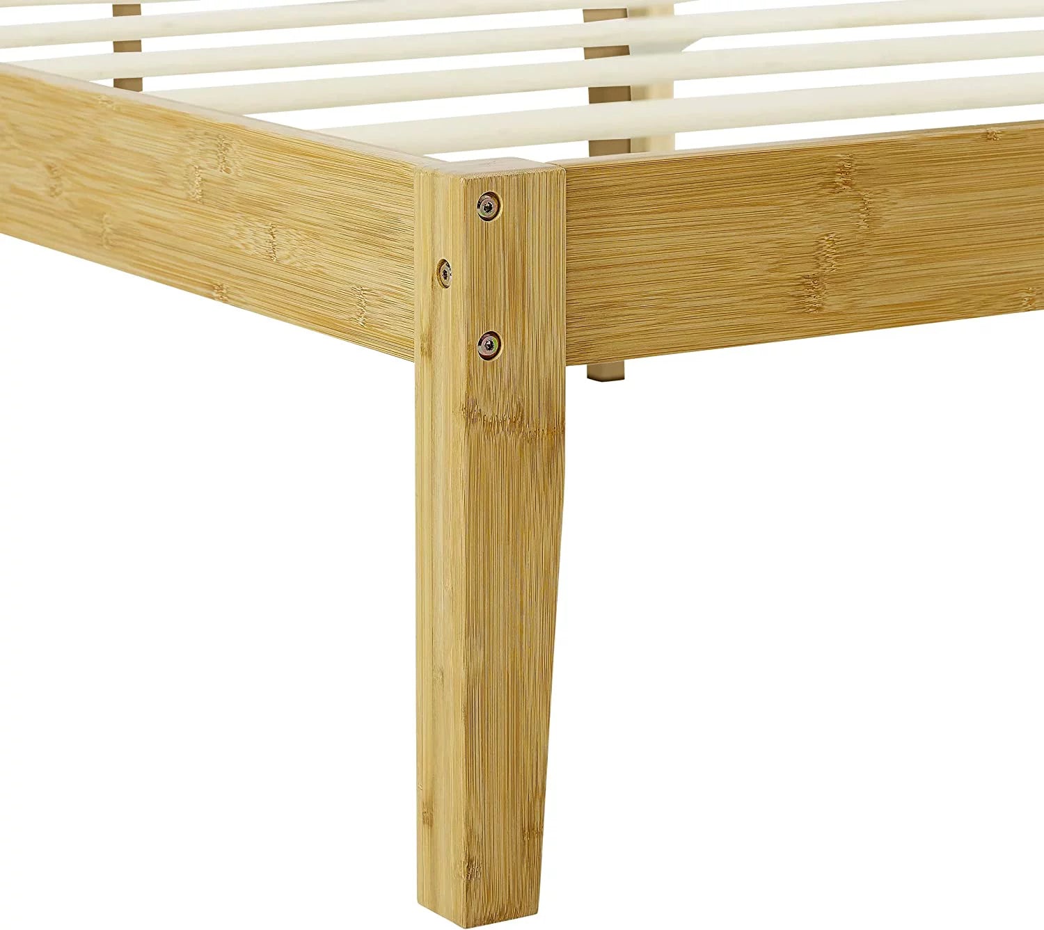 Natural Bamboo Queen Platform Bed Frame With Headboard P621