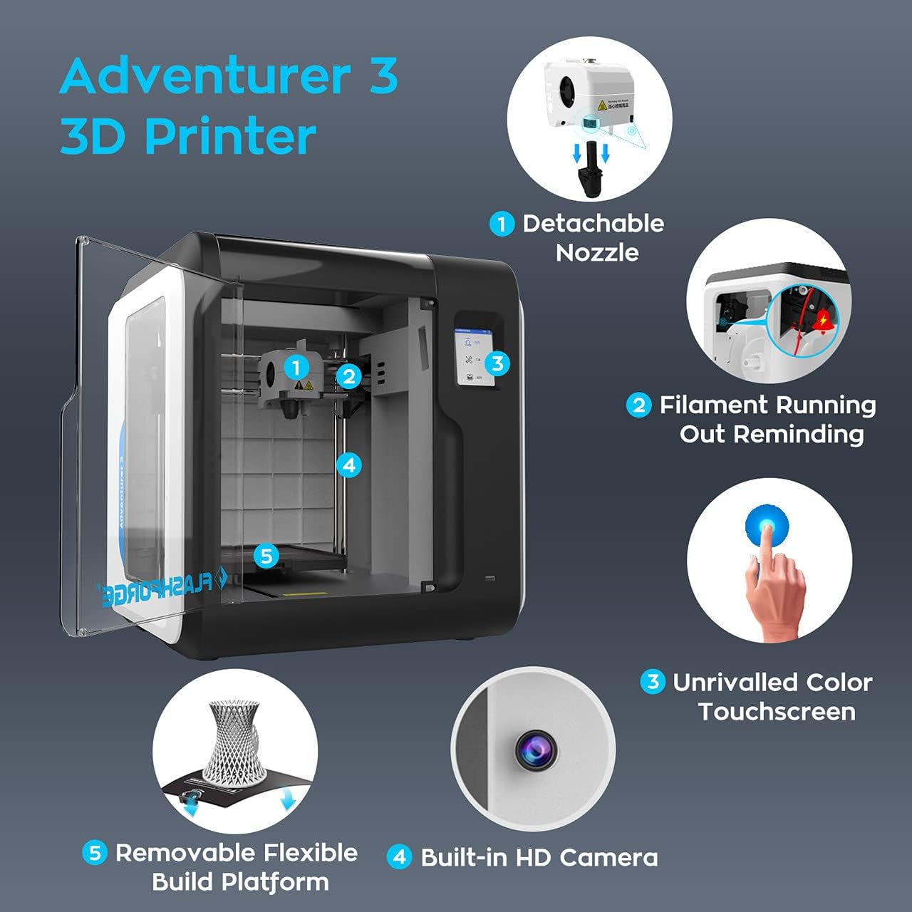 3D Printer with Heating Bed A39801