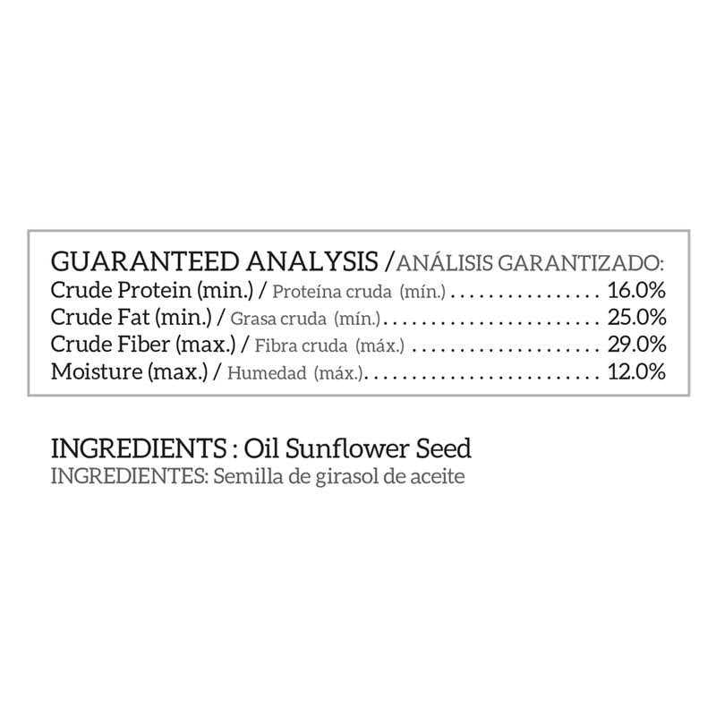 Black Oil Sunflower Seed Wild Bird Food S738