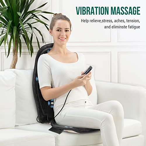 Vibration Back Massager with Heat, Massage Seat Cushion U176