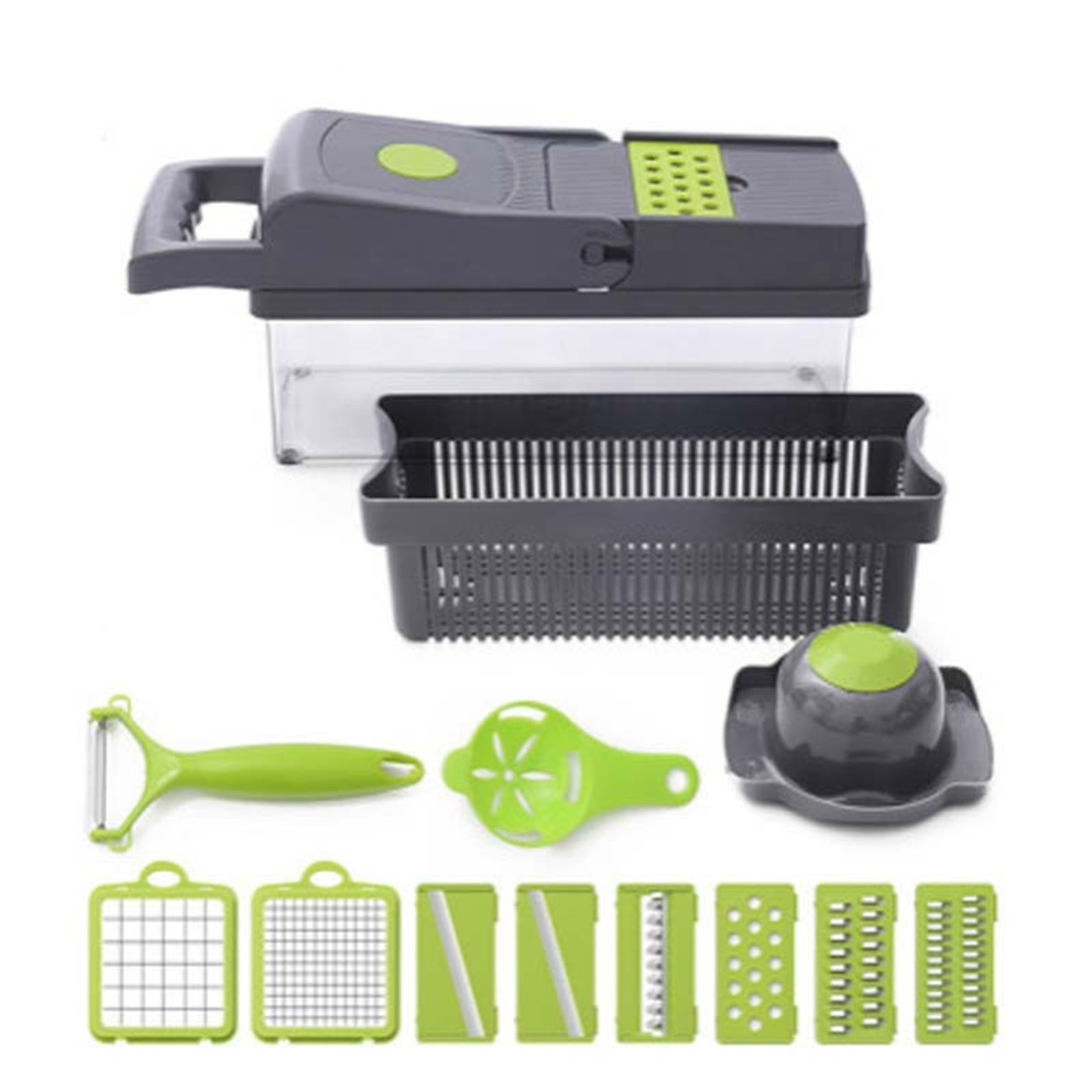 Food Chopper 8 Blade Vegetable Slicer with Container R15951