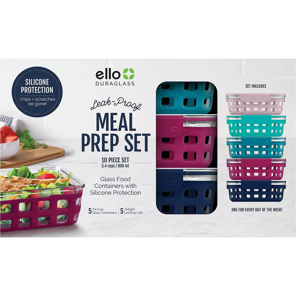 10-Piece Leak-Proof Meal Prep Containers Set K2210