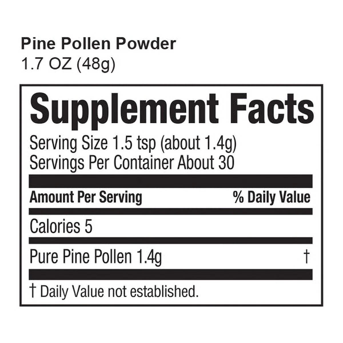 Pine Pollen Mega Nutrition 48 Grams Q6361