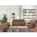 Manual Recliner Sofa Set, 2 Pieces, Nut Brown L26892