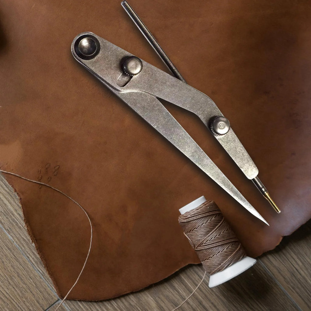 Leather Wing Divider Adjustable Compass for Woodworking Marking O796