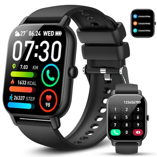 Black 1.85" Smart Watch with Heart Rate Monitor I88106