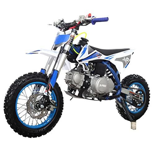 110cc Dirt Bike with Semi-Automatic Transmission, Kick Start, 12"/10" Wheels, Blue W732704