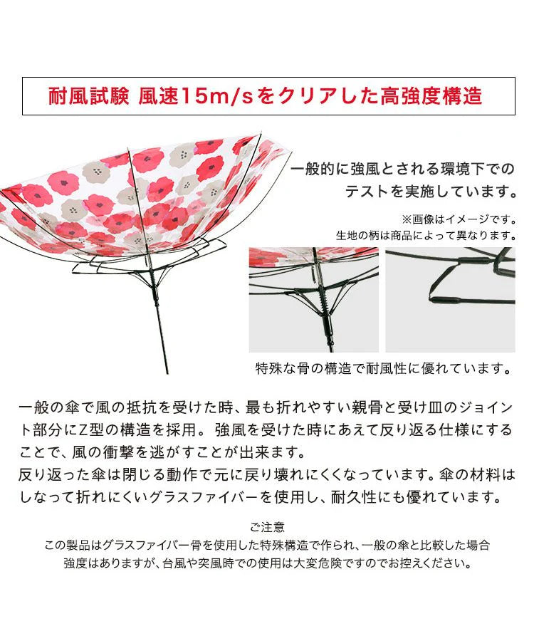 Peony Red 60cm Vinyl Umbrella P547