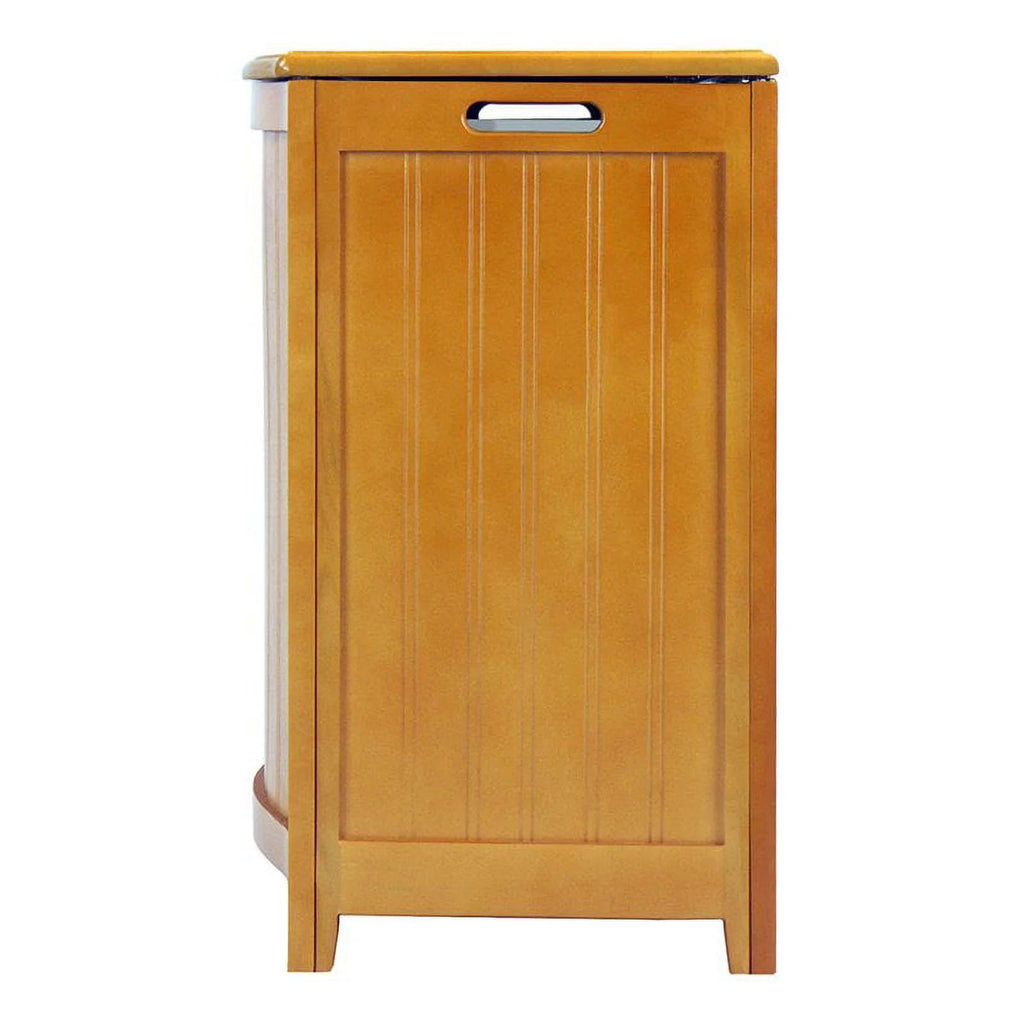 Natural Finished Wood Laundry Hamper with Interior Bag W2731