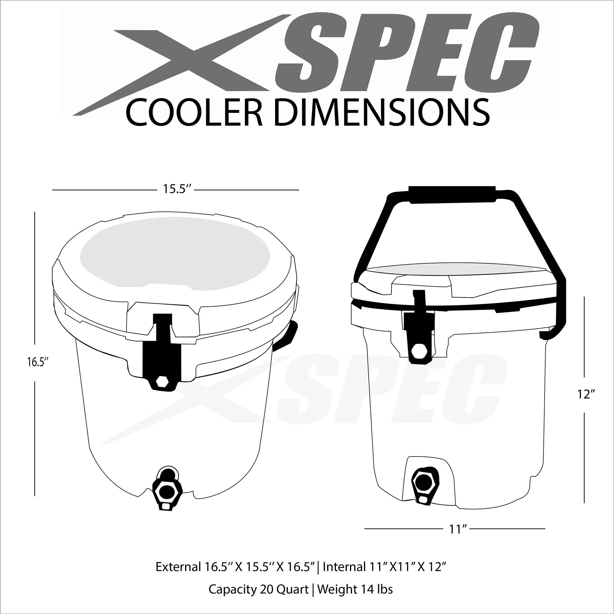5 Gallon Rotomolded Water Cooler Jug Dispenser Z4201