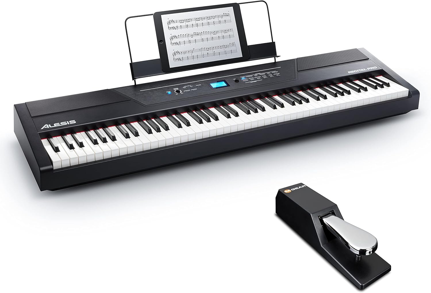 88 Key Digital Piano Keyboard with Hammer Action Weighted Keys F7087
