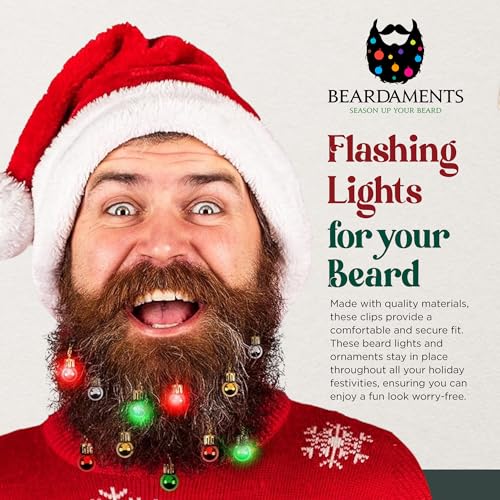 16pc Light-Up Beard Ornaments R208