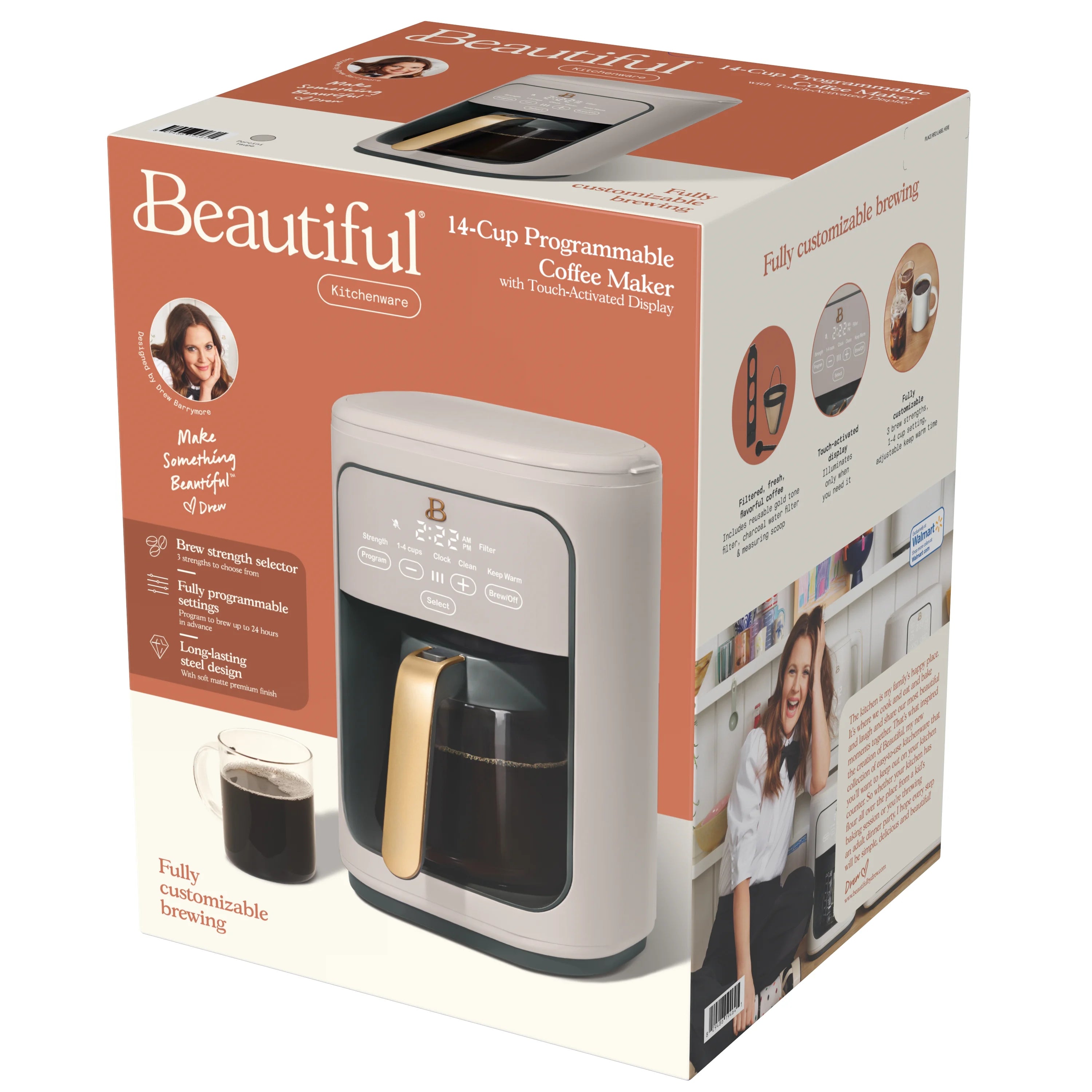 14-Cup Programmable Drip Coffee Maker with Touch-Activated Display J362