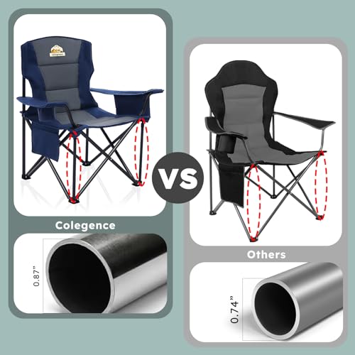 Oversized Red Folding Camping Chair Set of 2 with Carry Bag U1584