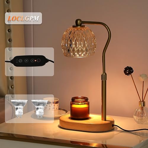 White Candle Warmer Lamp with 2 Bulbs E64881