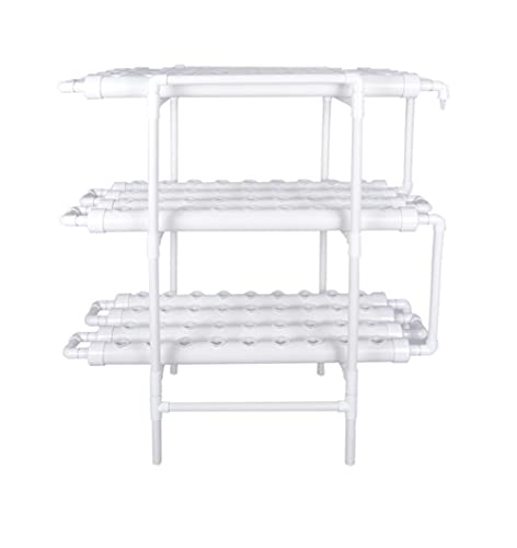 108 Plant Sites 3 Layers Food-Grade PVC-U Pipes Hydroponic Grow Kit F77341
