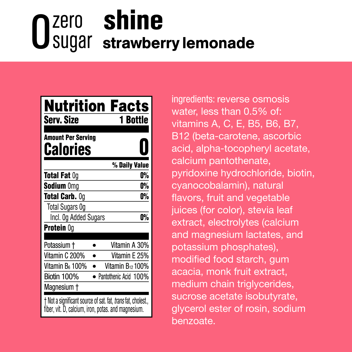 Strawberry Lemonade Electrolyte Enhanced Water, 20 fl oz, 12 Pack J6849