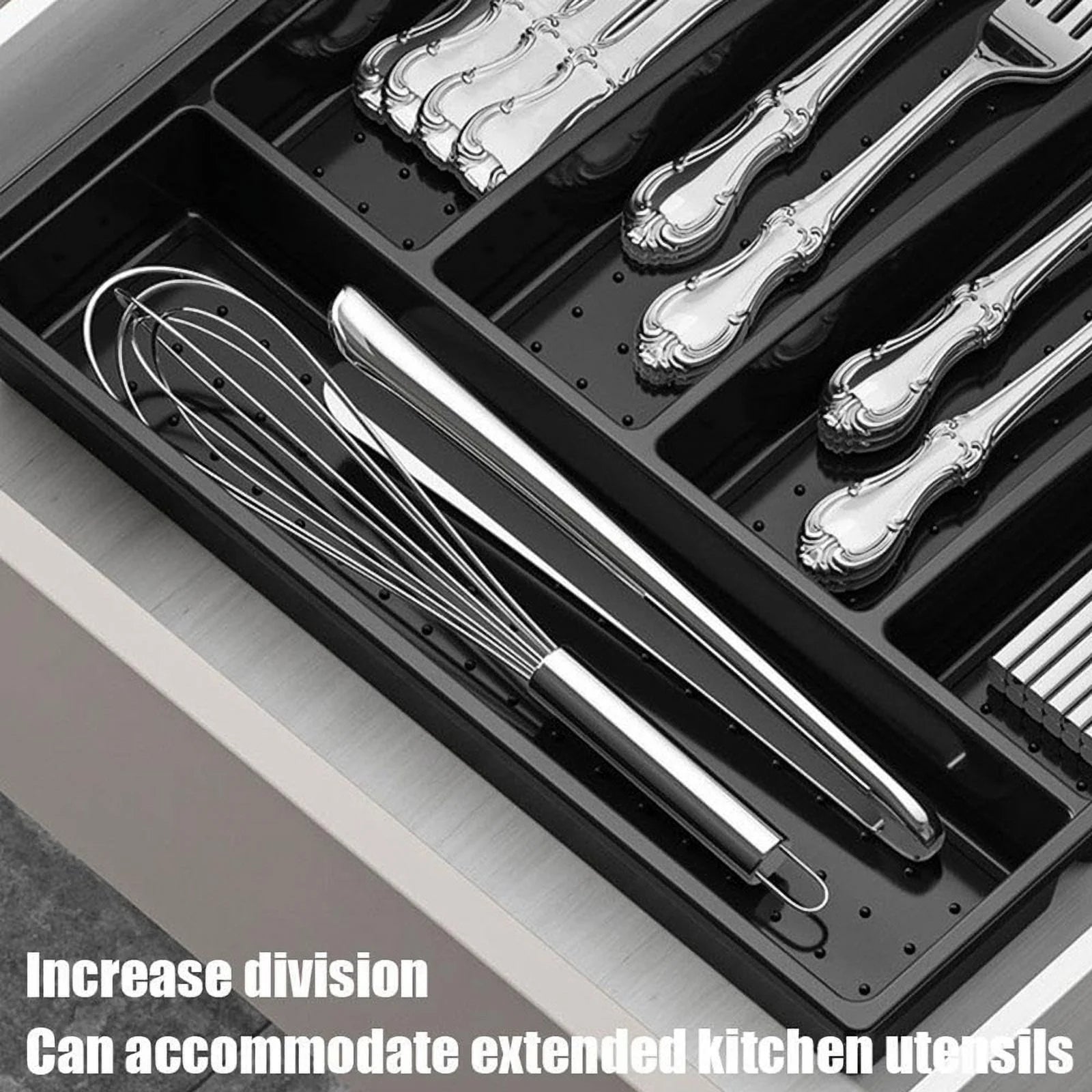 Plastic Cutlery and Flatware Storage Box with Lid D973080