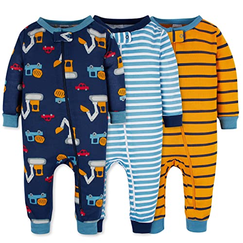 3-pack Snug Fit Cotton One-piece Pajamas C887