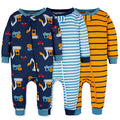 3-pack Snug Fit Cotton One-piece Pajamas C887