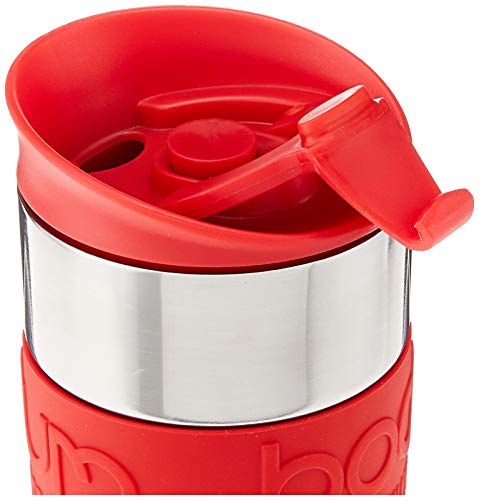 Black 15oz Vacuum Insulated Stainless Steel Travel Press P6662