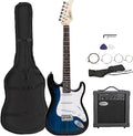 Blue Full Size Electric Guitar with Amp and Case U591923