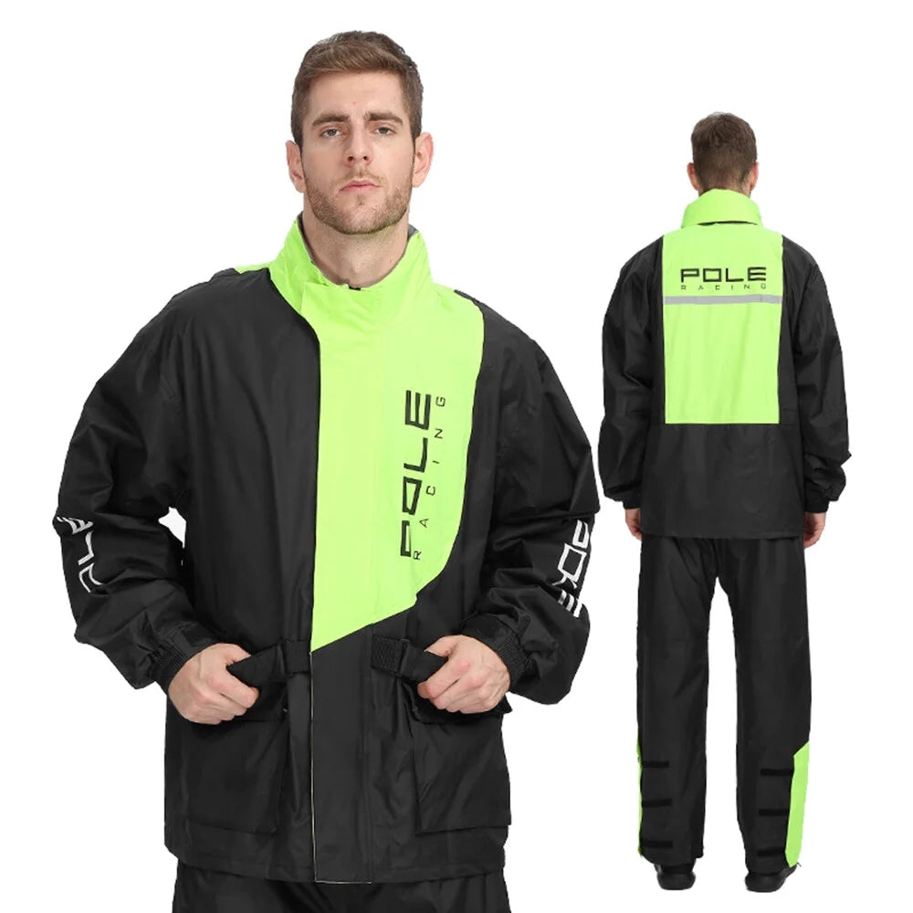 Men Waterproof Breathable Rain Suit Jacket and Pants I122800