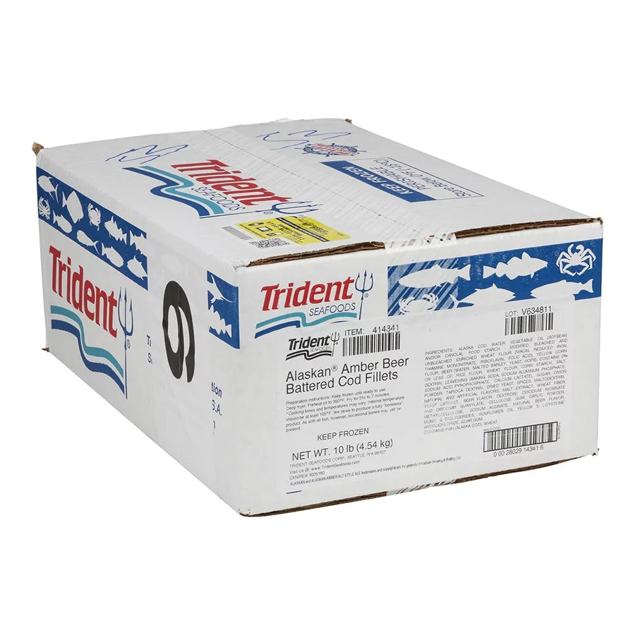 Alaska Amber Beer Battered Cod Fillet, 10 Pound S5648