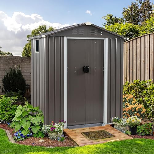 Gray 5x3 FT Outdoor Storage Shed with Window W52767
